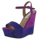 STEVE MADDEN Wimzikul Suede Platform Wedge Womens Shoes Purple Size 5