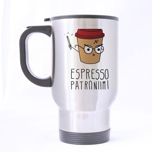 Custom Funny Espresso Patronum Harry Potter Birthday or Anniversary Gift Travel Mug