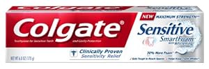 Colgate Sensitive Smartfoam with Whitening Toothpaste, 6 Ounce