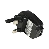 eXpress Net Black 3 Pin USB 2.0 UK Travel AC Power Supply Adapter House Mains Charger for MP3 Players, Mobile Phones, Nano 1G 2G 3G 4G, Mini, Video, Classic, Touch 1G 2G, iPhone, PDAs, Digital Cameras, all Apple iPod Product Shuffle, and Tom Tom.