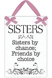Sister Sisters Hanging Relational Glass Plaque Home Decoration Decor