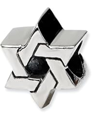 Sterling Silver Star of David Charm Bead Fits Pandora Chamilia Biagi Bracelet