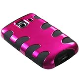 LG Optimus S (ls670) Fishbone Hybrid Shell Protector Cover Case - Hot Pink/ ....