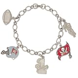 Tampa Bay Buccaneers Silver Tone NFL Charm Bracelet
