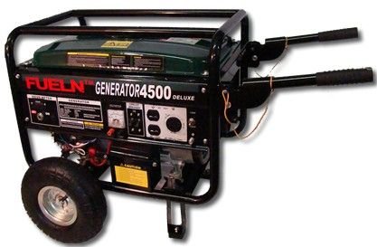 FUELN Generator, 4500 watt, Gasoline, 6.5 hp, 4 stroke, Portable
