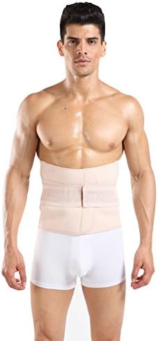 Surker Best Adjustable Breathable Elastic Weight Loss Support Girdle Belt For Men (Khaki)