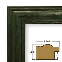 13x15 Picture / Poster Frame, Wood Grain Finish, 1.265' Wide, Green