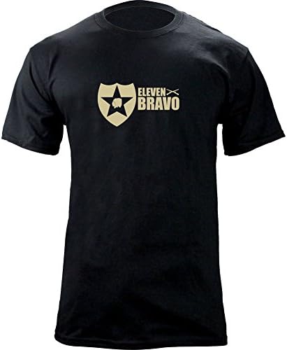 Army 2nd Infantry 11 Bravo Infantry T-Shirt (XL, Black/Tan)