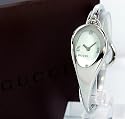 Gucci 103 Horsebit Steel/Diamond REG Women's YA103525