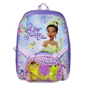 Kids The Princess and the Frog Backpack with Detachable Lunch Kit - Purple by 