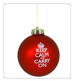 Keep Calm and Carry on Christmas ball ornaments for gifts or Christmas Trees