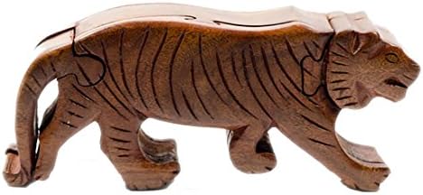 Fair Trade "Tiger" Wooden Puzzle Box