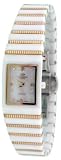 Oniss Women's White with Gold Trim Ceramic Watch Model ON-651 (White Face)