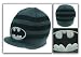 Batman: Bat Symbol Gray and Black Stripes Visor Billed Beanie Hat