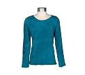 Denim & Co Chenille Crewneck Sweater with Rolled Cuffs