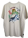 Evisu - RARE Embroidered Evisu Myde Umi Yama Ecru T-Shirt XXXL