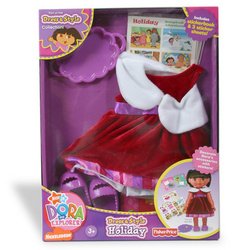Dora Dress And Style Fashions Holiday Girl by Fisher-Price