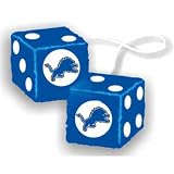 Detroit Lions Nfl 3 Car Fuzzy Dice"