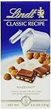 Lindt Classic Recipes Milk Chocolate with Hazelnuts, 4.4-Ounce Packages (Pack of 12)