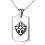 Polished Stainless Steel Shield Dog Tag on a 24 Inch Chain