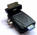 Scart DVB-T Receiver / Recorder * inkl. SD Karten lesegerät * USB * 180° Drehbar * Timeshift * PVR * aufnehmen / abspielen * Adapter * NEU