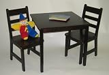 Review Lipper International  / Child's Square Espresso Brown Table Set with 2 Chairs
