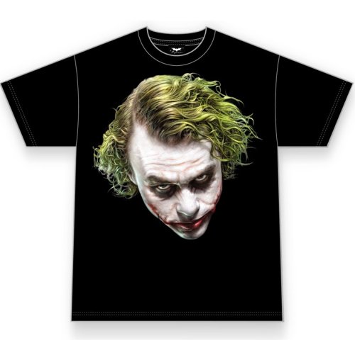 Batman The Dark Knight Painted Joker Face Men's T-Shirt #2