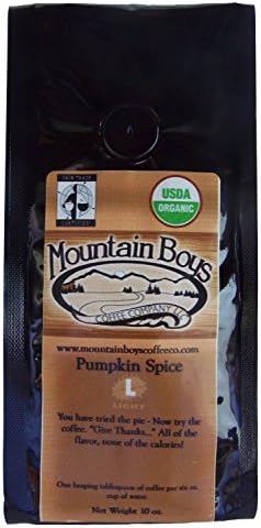 Premium Organic Ground Coffee AIR-ROASTED Means Richer, Smoother, Cleaner, &amp; Mellower Coffee - 10 Oz. (Pumpkin Spice, 1-Pack)