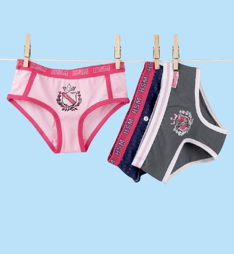 3 Older Girls Pure Cotton High School Musical Briefs