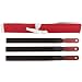 Simonds 3 Piece Hand File Set with Paddle Handle, American Pattern, Rectangular, Black Oxide Coating, 10" Length, 31/32" Width, 3/16" Thickness