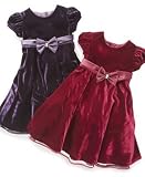 Bonnie Jean Little Girl Velvet Dress with Ribbon Detail