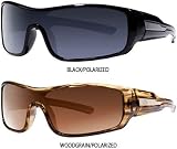 Blur Robot Sunglasses - Blur Optics Men's Sports Eyewear - Color: Woodgrain/Polarized, Size: One Size Fits All