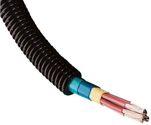 Flexible Nylon Slit Convoluted Wire Loom, 1/2" Diameter, Per Foot - White