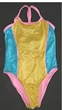 Girls 1 PC Color Block Swimsuit - Yellow Center