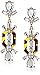 Amazon Collection Crystal and Tortoise Linear Dangle Earrings