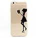 iPhone 6 Case, iPhone 6s Case, JAHOLAN Amusing Whimsical Designs Clear TPU Soft Case Rubber Silicone Skin Cover for Normal 4.7 inches iPhone 6/6s - Kiss Apple Girl