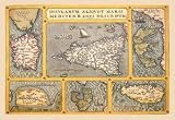 12 X 18 Stretched Canvas Poster Maps of Italian Islands