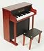 Musical Instruments : Traditional Spinet - Mahogany/Black, by Schoenhut