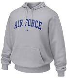 Air Force Falcons Grey Embroidered Hooded Sweatshirt By Nike Team Sports (XXL=52)