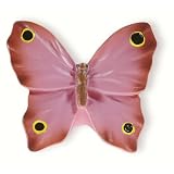 Siro Designs 72-102 Butterflies 41MM Themed Knob - Pink W/Blk & Yel Dots & Stripes