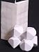 Bag of 6 Jumbo Blank d10 Dice, White with Stickers