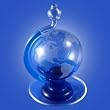 Ambient Weather BA30806 Etched World Map Storm Glass Barometer w/ Drip Cup