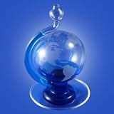 Ambient Weather BA30806 Etched World Map Storm Glass Barometer w/ Drip Cup