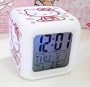 niceEshop(TM) Hello Kitty Alarm Clock w/ Soothing Glow LED Lights And Thermometer +Free niceEshop Cable Tie
