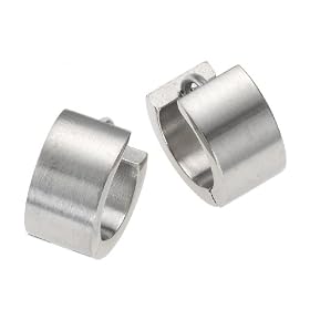 Zeeme Acier - 389010011 - Boucles d'Oreilles Mixte - Cr�oles - Acier Inoxydable