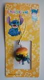 Cute Stitch on Cheeseburger Mascot Mobile Phone Strap Charm
