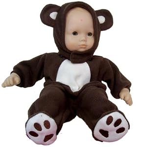 Doll Clothes for American Girl ® Bitty Baby ® 15 Inch Dolls, Adorable Bear Sleeper by