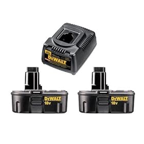 Click here to buy DeWalt DW9099-2-C (2) 18V 1.7 Ah XR Batteries w DW9116 7.2V - 18V 45-Minute Battery Charger by DeWalt.