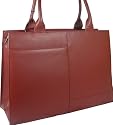 New beautiful ladies large Visconti dark red leather laptop briefcase work bag organiser style 19147