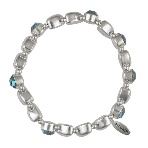 PILGRIM 609-802 Armband, versilbert, t&uuml;rkis Preisvergleich